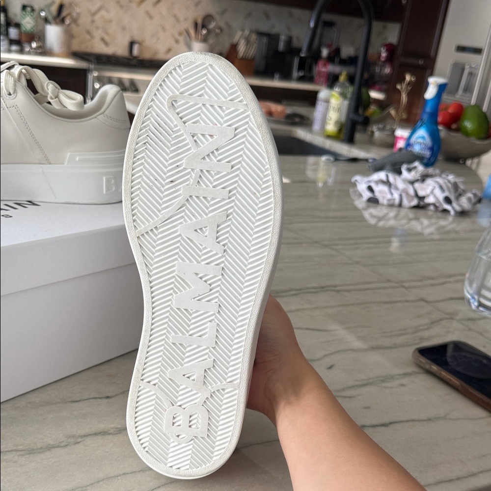 Balmain White/Silver Branded Shoe - Picture 4 of 8